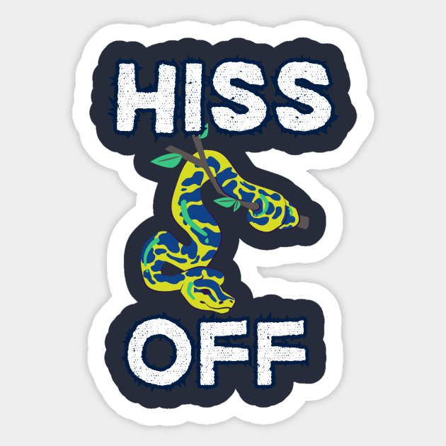 Hiss off Sticker by MGuyerArt
